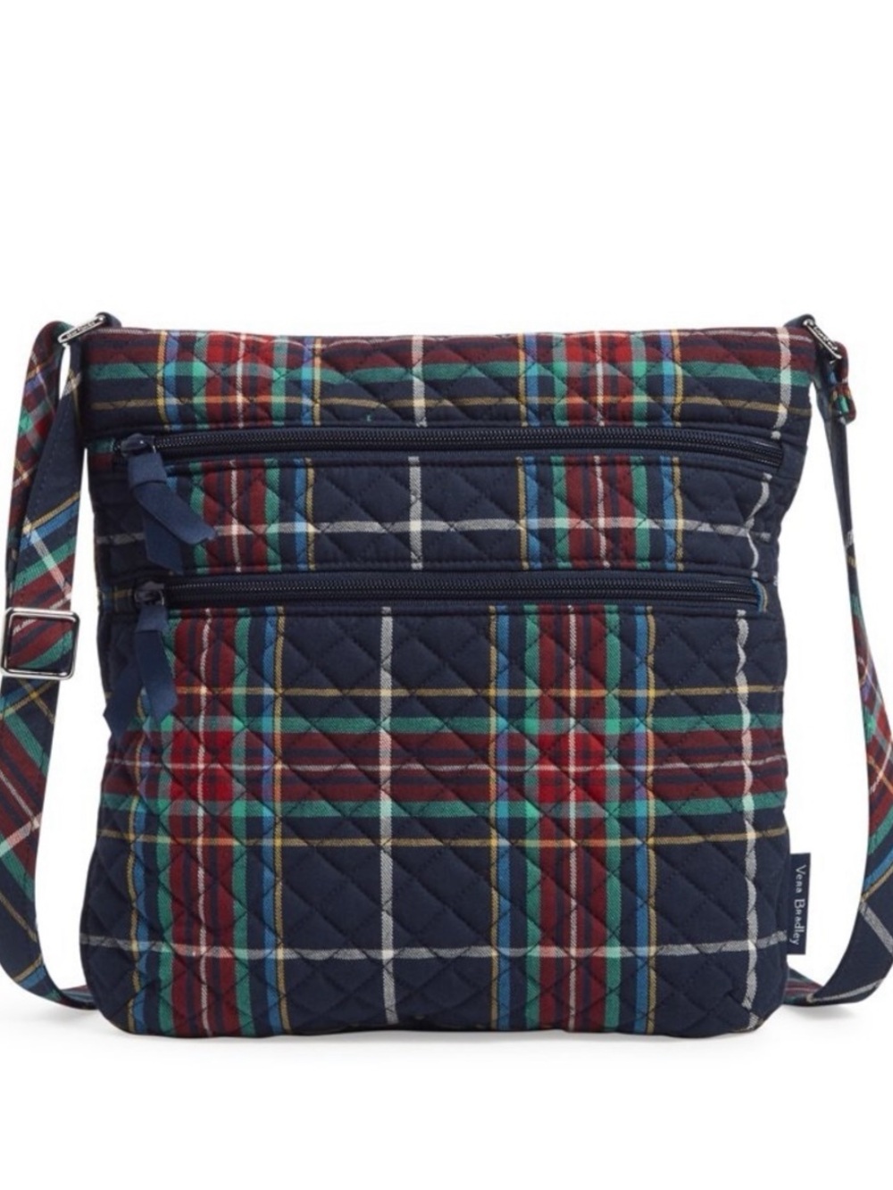 Vera Bradley Triple Zip Hipster Crossbody Bag Tartan Plaid NWT
